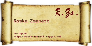 Roska Zsanett névjegykártya